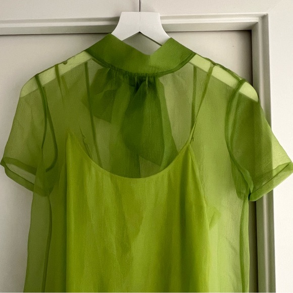 STAUD Calluna Ruffle Dress kiwi XS NWT - Picture 8 of 10